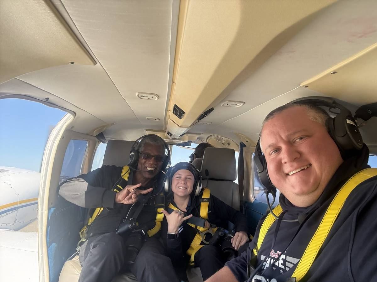 Crew in cockpit