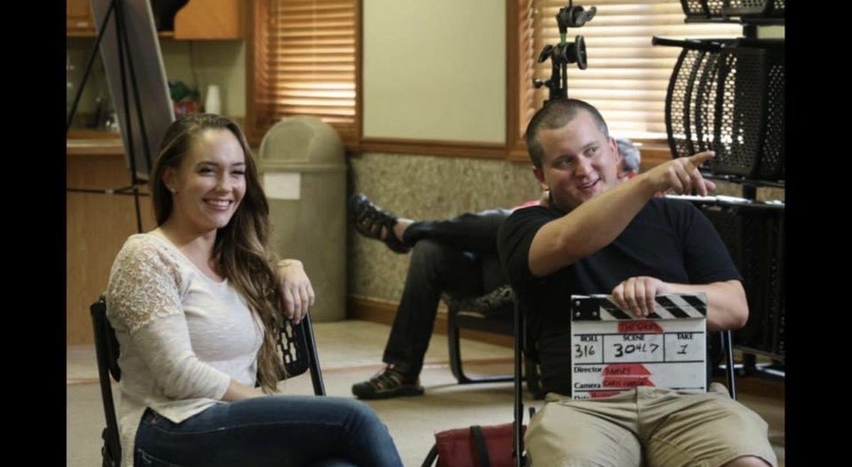 On set with clapperboard
